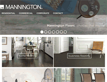 Tablet Screenshot of mannington.com